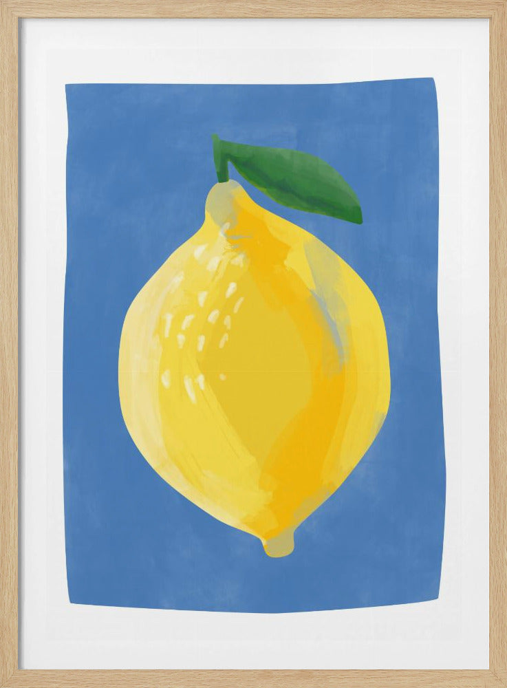 Simplistic Painting of a Lemon | Poster