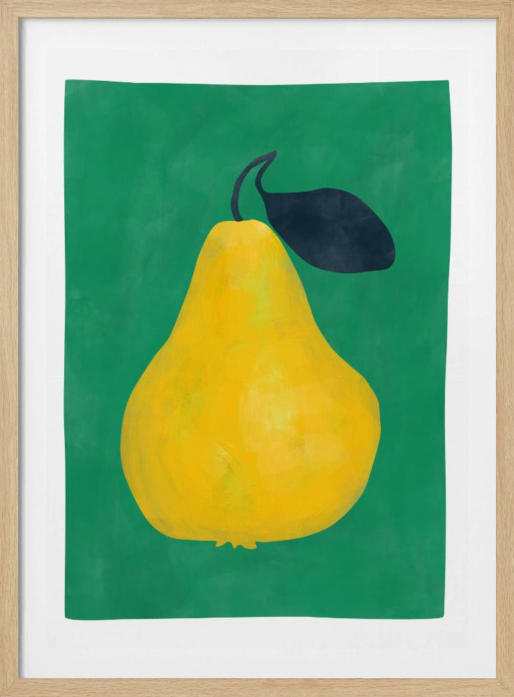 Minimalist Yellow Pear | Poster
