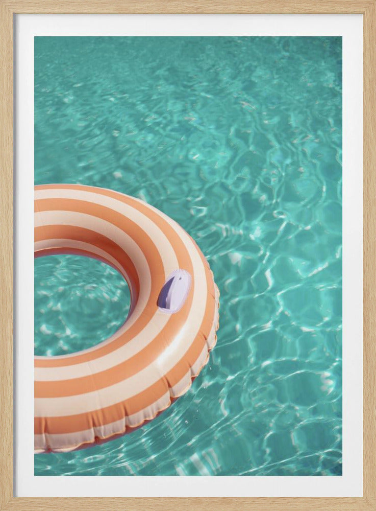 Peach Fuzz Swimming Pool Fun | Poster