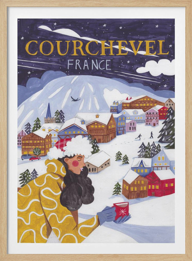 Travel Poster woman in France, Courchevel | Poster