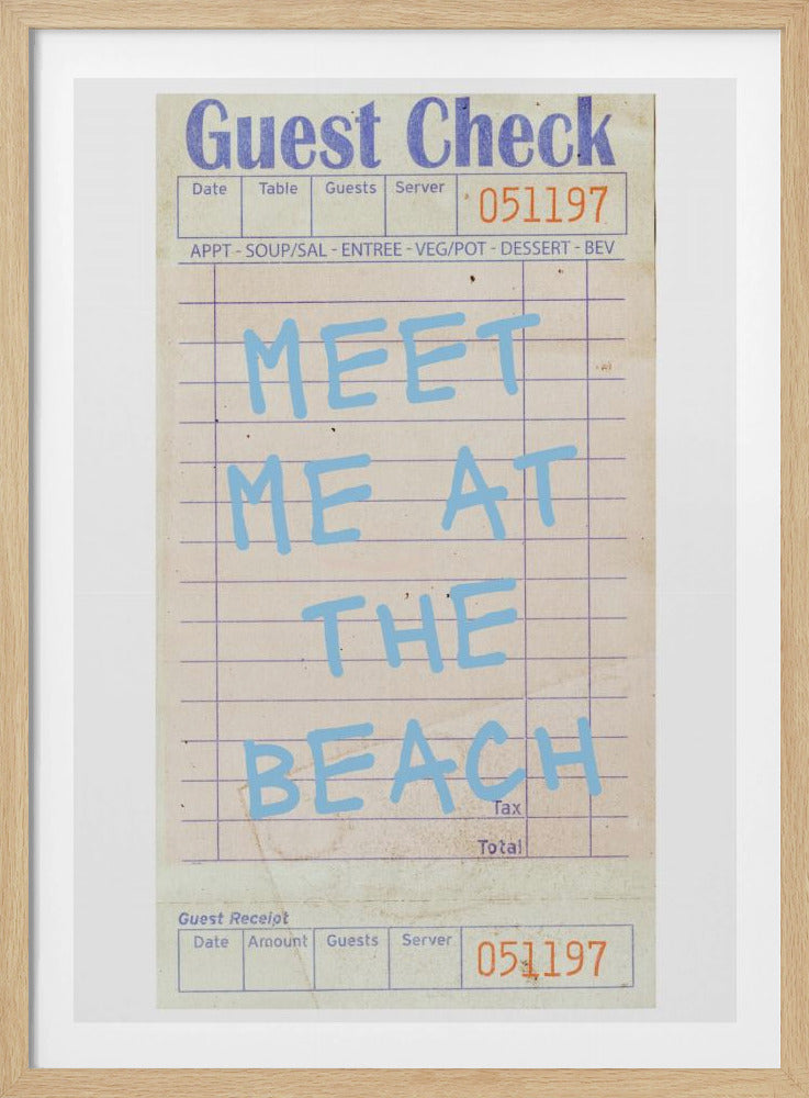 Meet Me At the Beach Blue | Poster