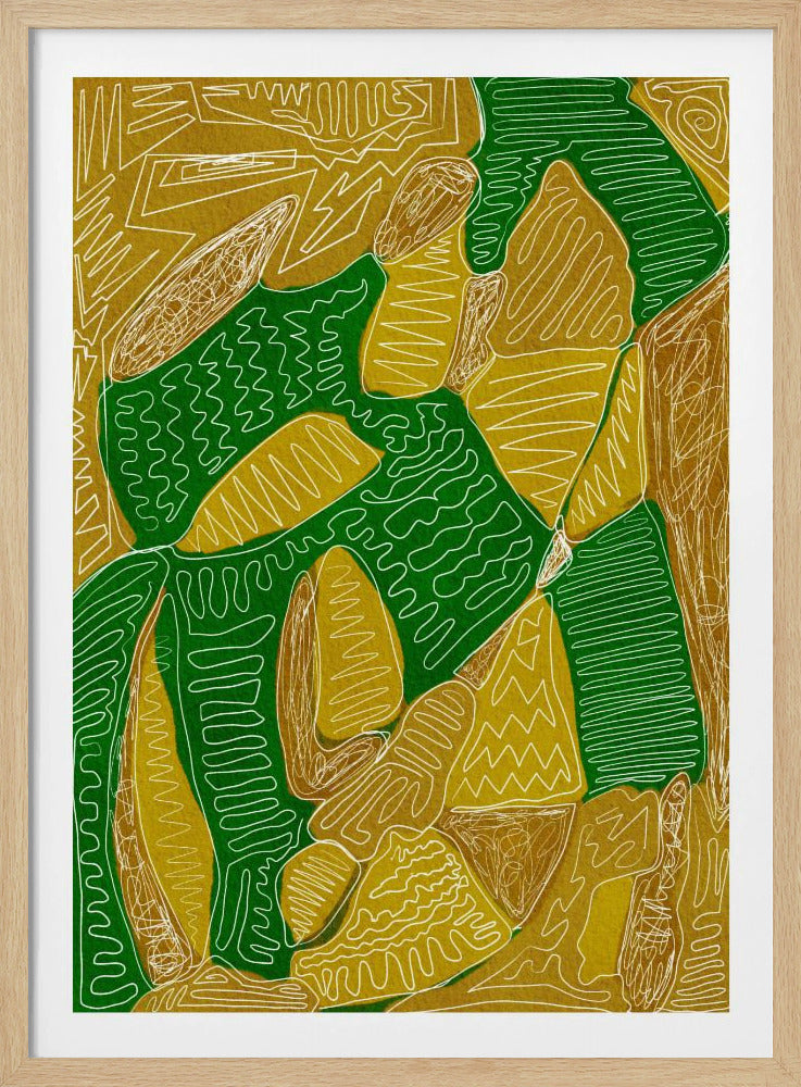 Gold and green abstract | Poster