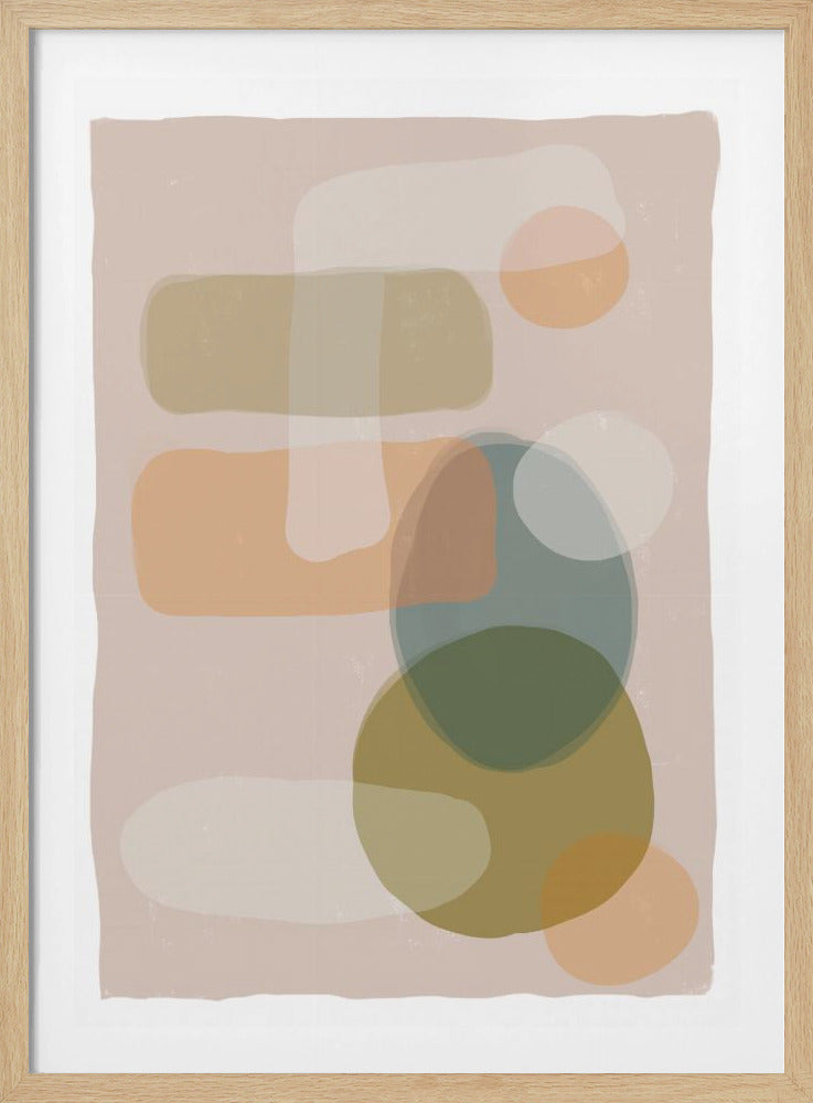 Abstract Pebbles Orange Tones | Poster