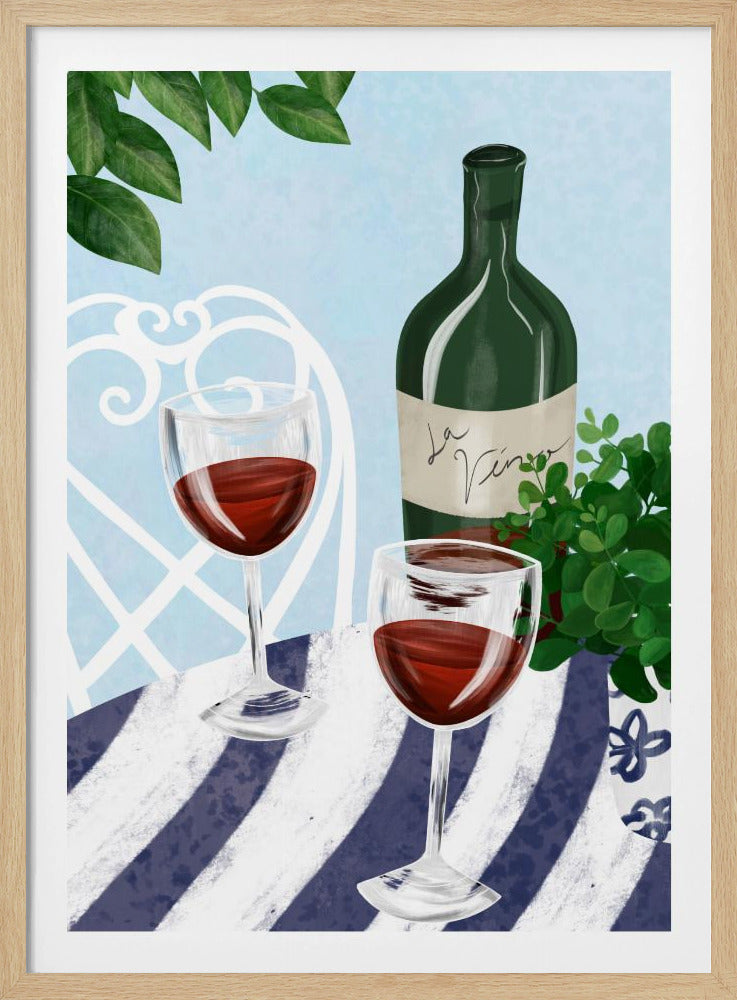 Red wine under the tree | Poster