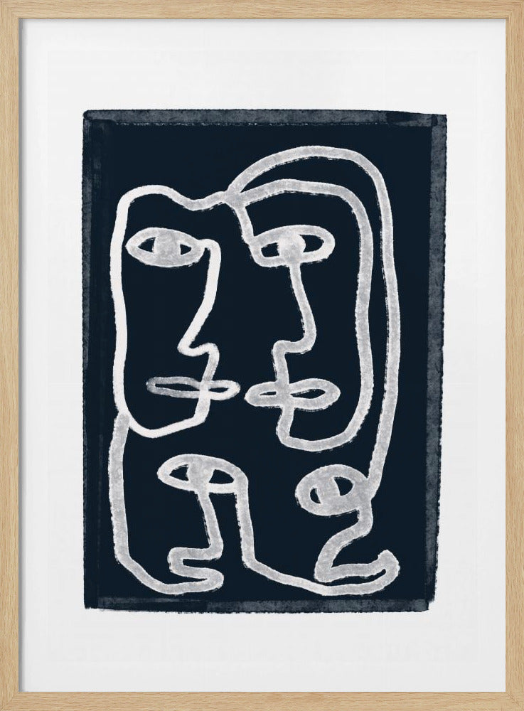 Navy Abstract People | Poster