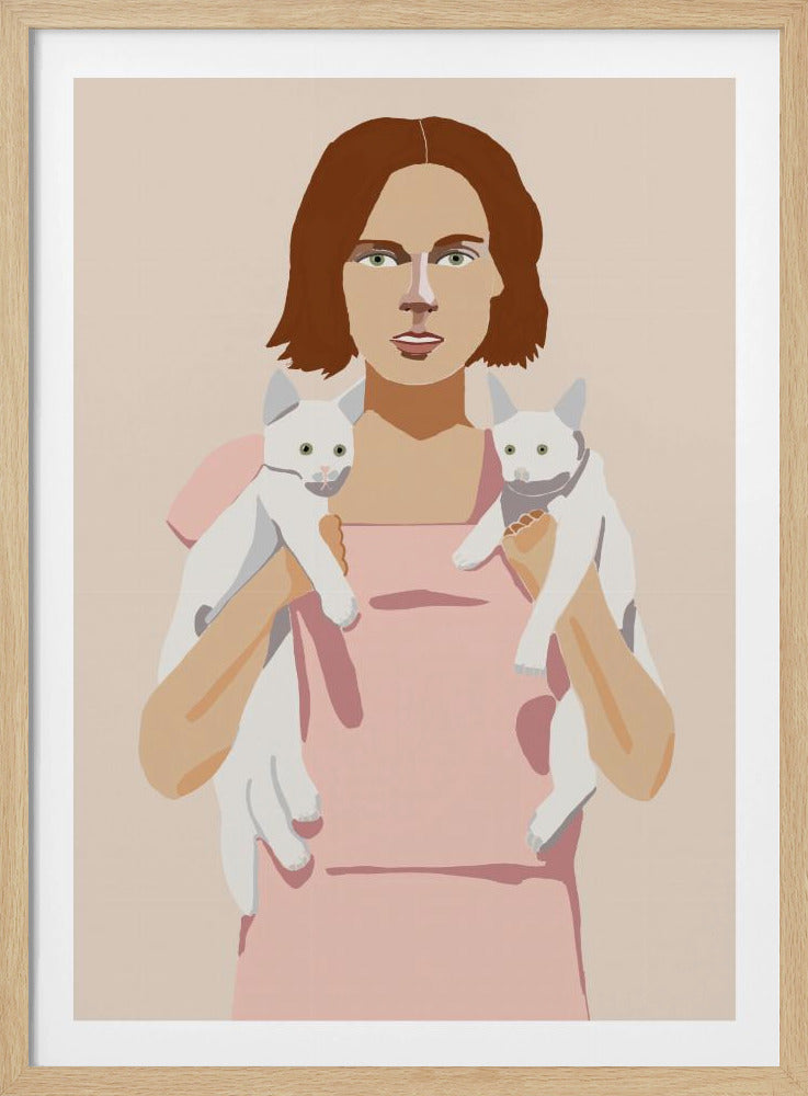 Lady with Kittens | Poster