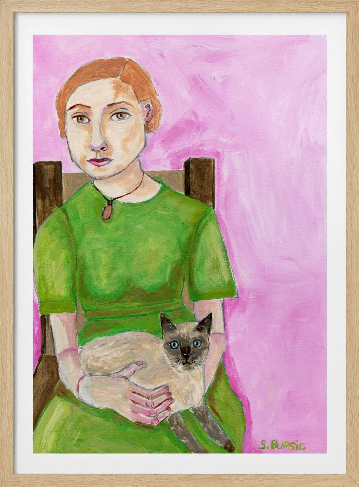 Lady with Cat | Poster