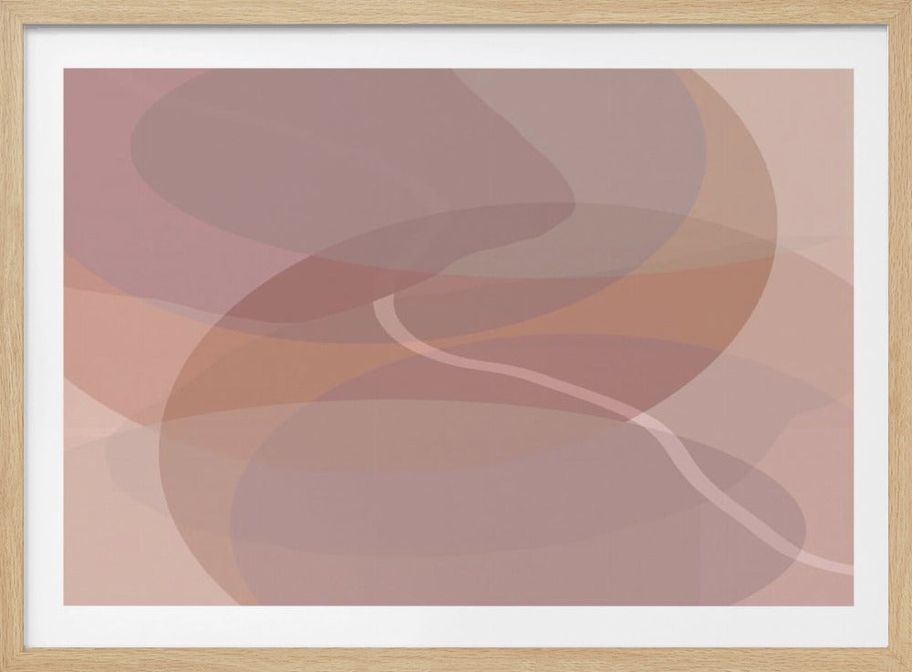 Dusty Rose Shapes 1 | Poster