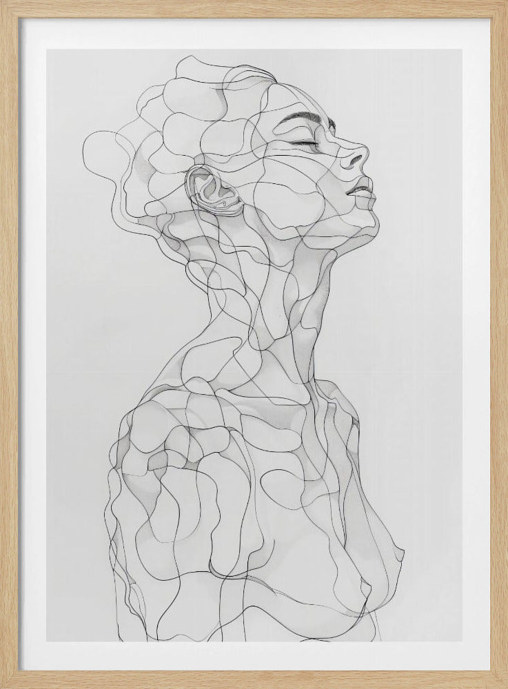 Lines Art Woman 14 | Poster