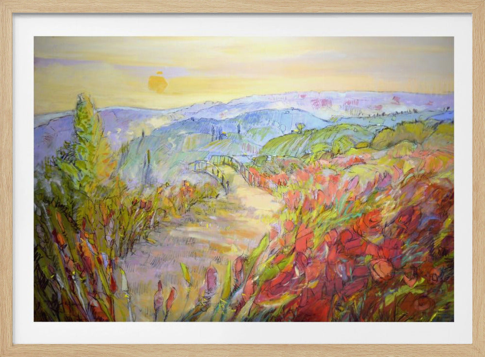 Hillside Sunrise Path | Poster