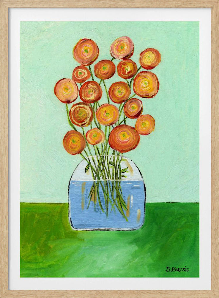Poppies in Vase | Poster