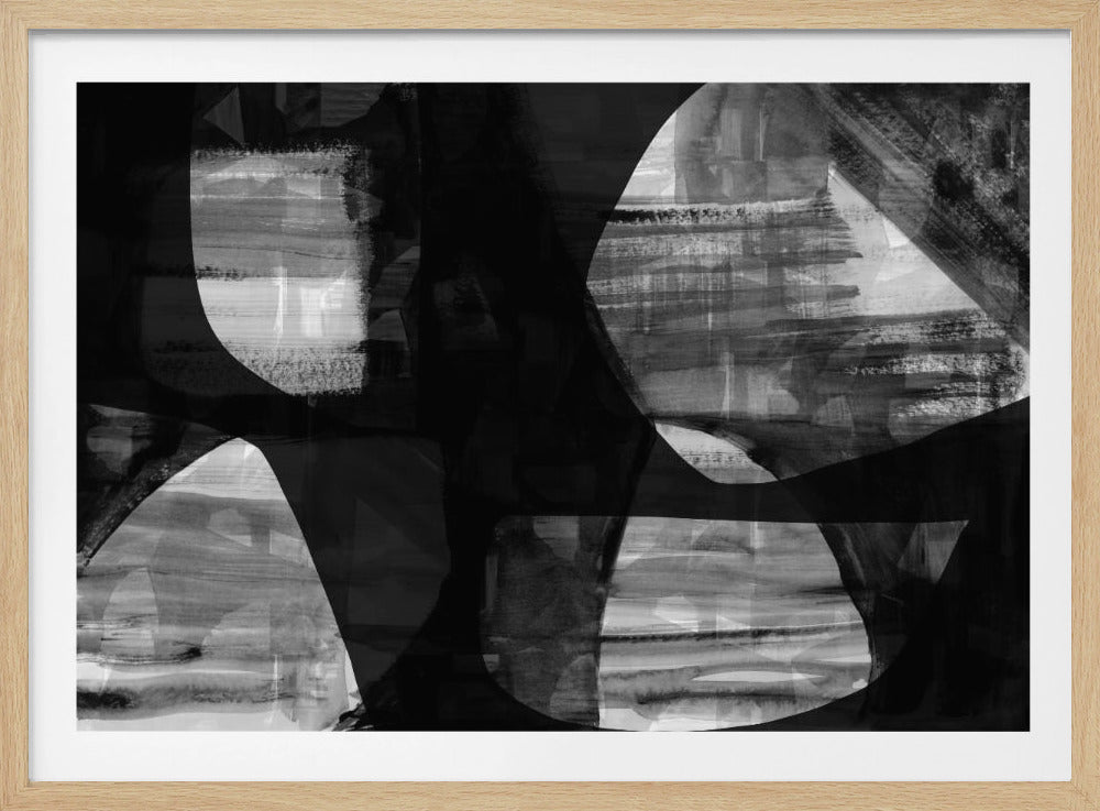 Abstract Black Night Shapes 4 | Poster