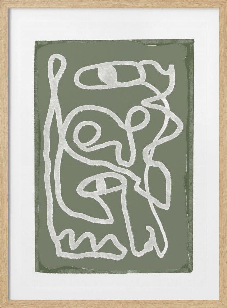 Green Abstract lines | Poster