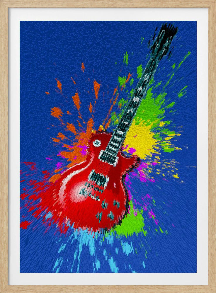 Electric guitar pop art explosion | Poster