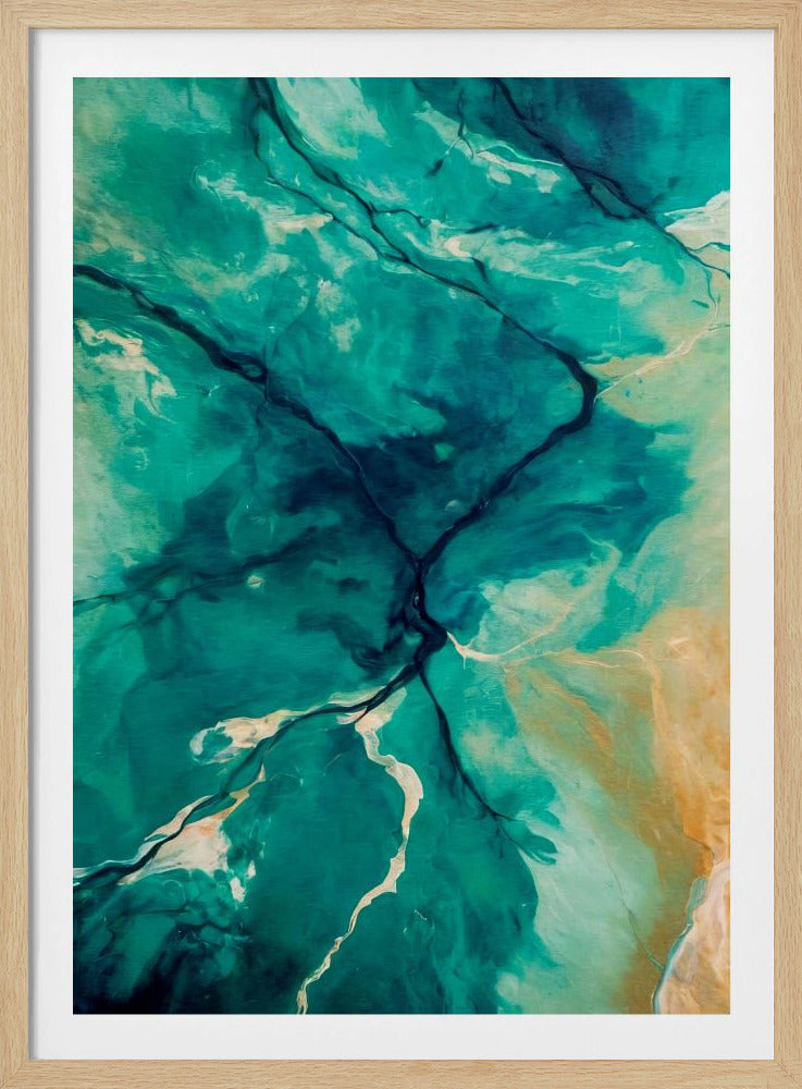 Aerial Landscapes And Flowing Water | Poster