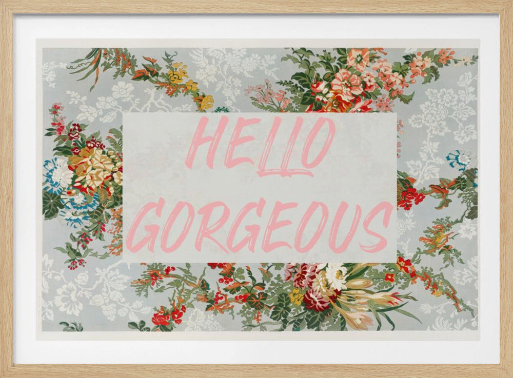 Hellogorgeousbluefloral Ratio2x3 | Poster