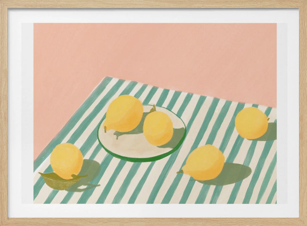 Lemons and stripes | Poster
