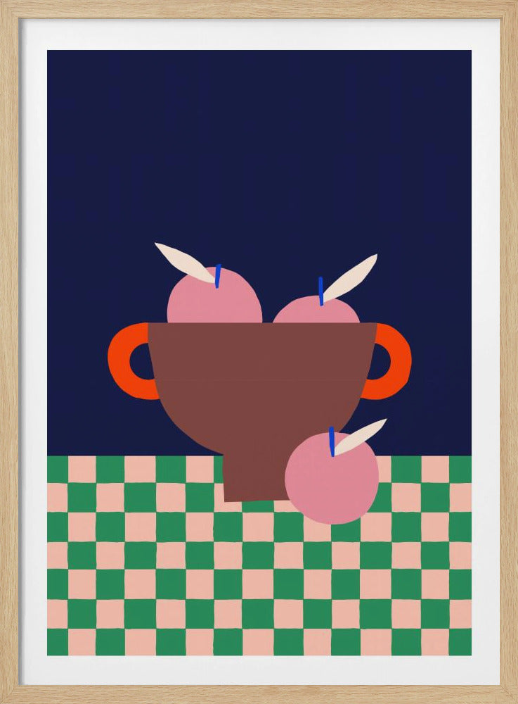 Fruit Bowl with Pink Apples | Poster