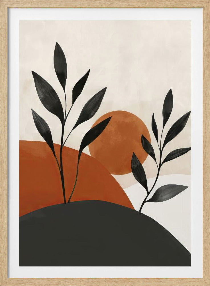Painted Shapes and Plants 32 | Poster