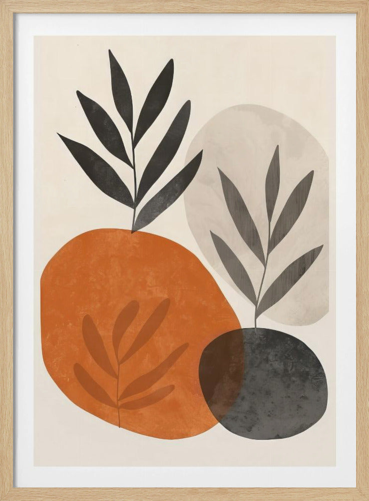 Painted Shapes and Plants 3 | Poster