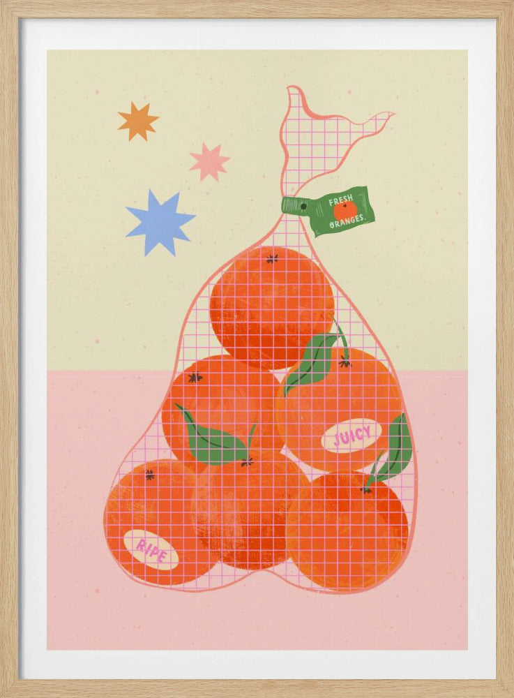Fresh and Ripe Oranges | Poster