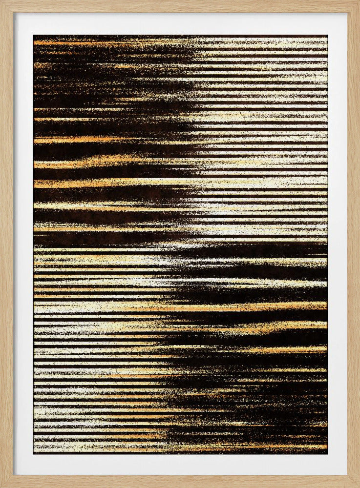 Black and Gold Horizontal Lines | Poster