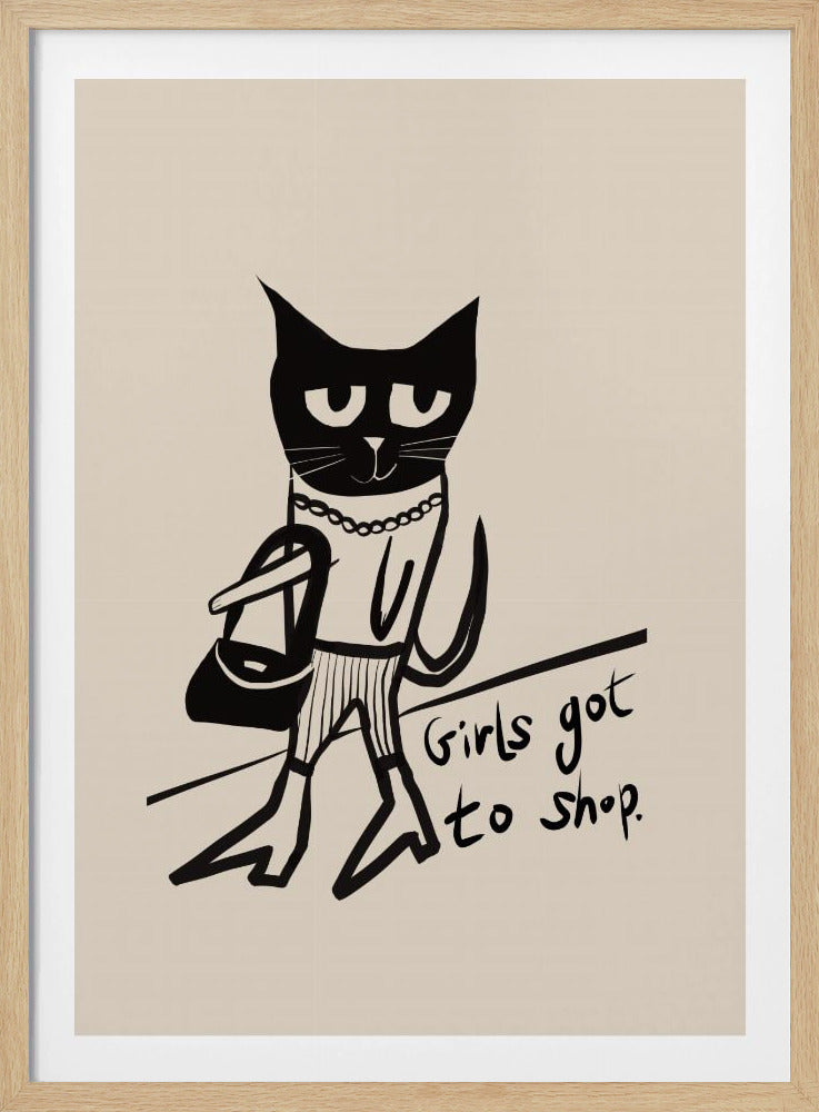 Cat shopping humour | Poster