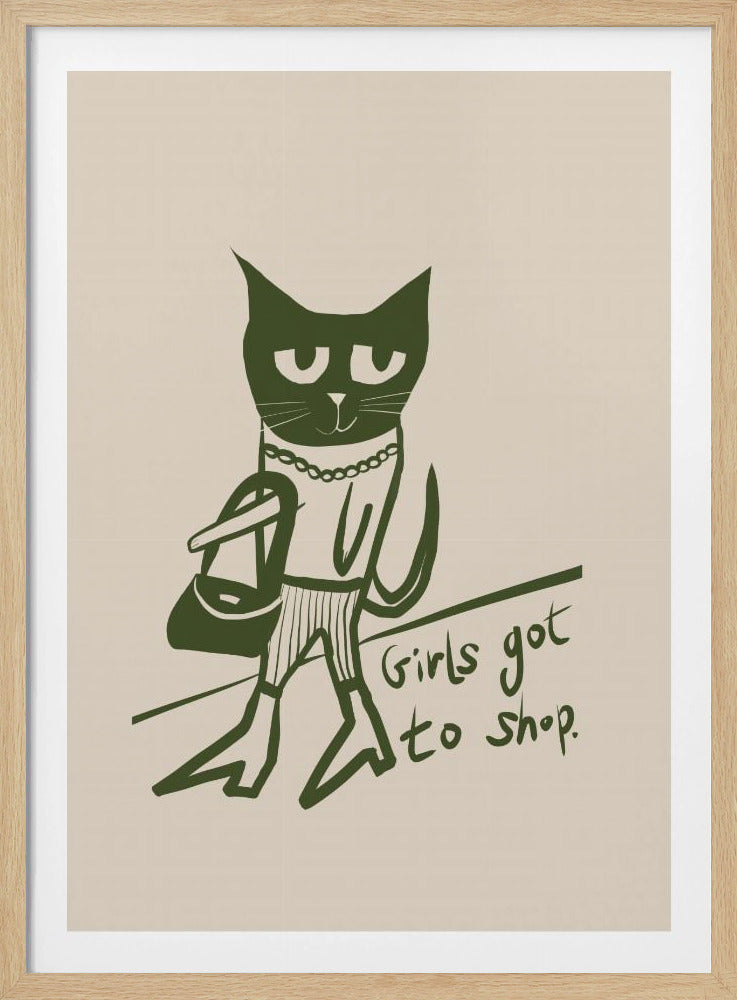 Cat shopping humour | Poster