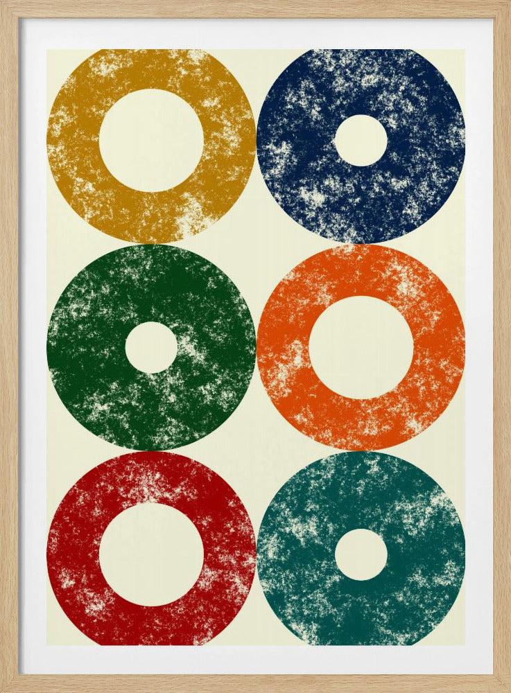 Colorful Circles Row | Poster