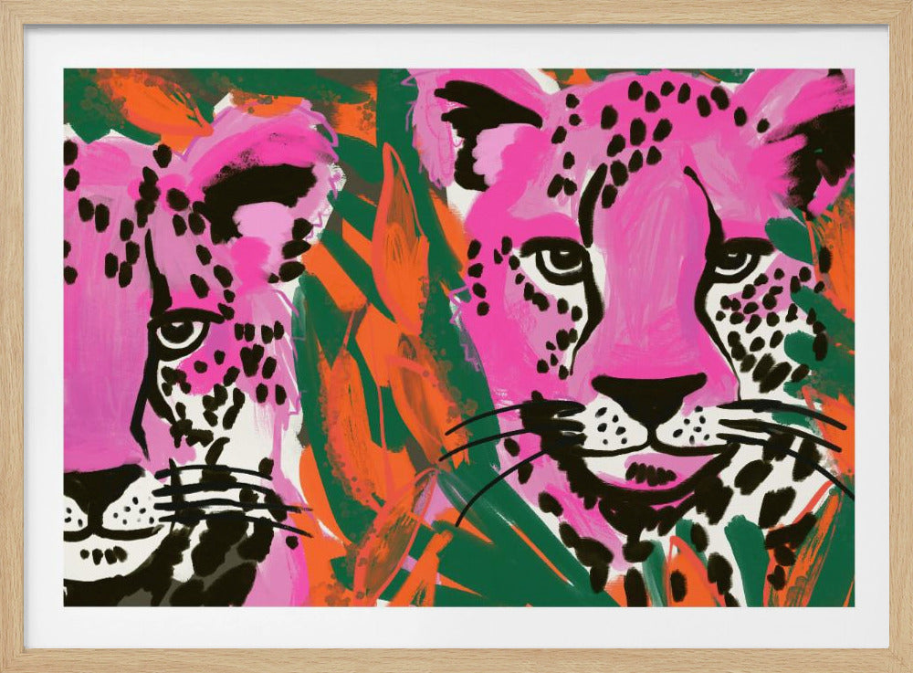 Pink Cheetah Duo | Poster