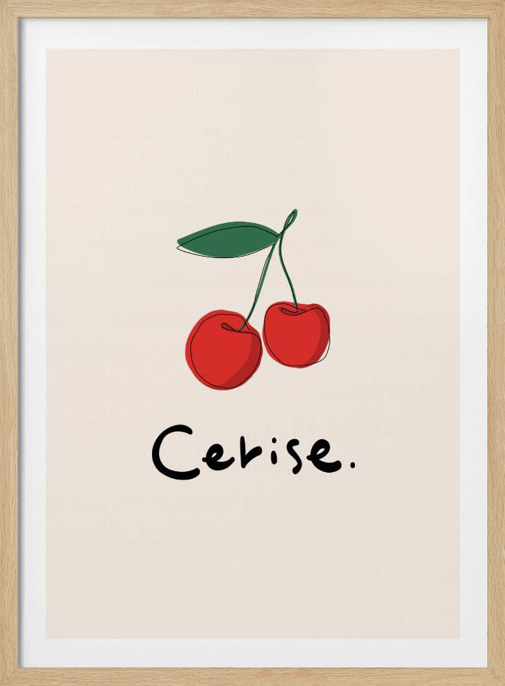 Modern French Fruits Collection "Cherry / Cerise" | Poster