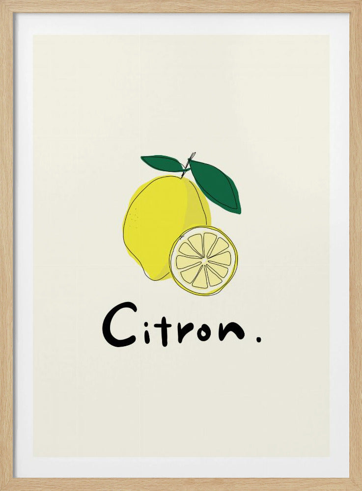 Modern French Fruits Collection "Lemon / Citron" | Poster