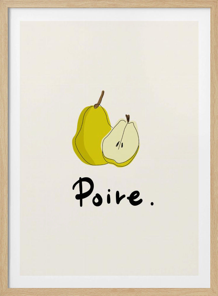 Modern French Fruits Collection "Pear / Poire" | Poster