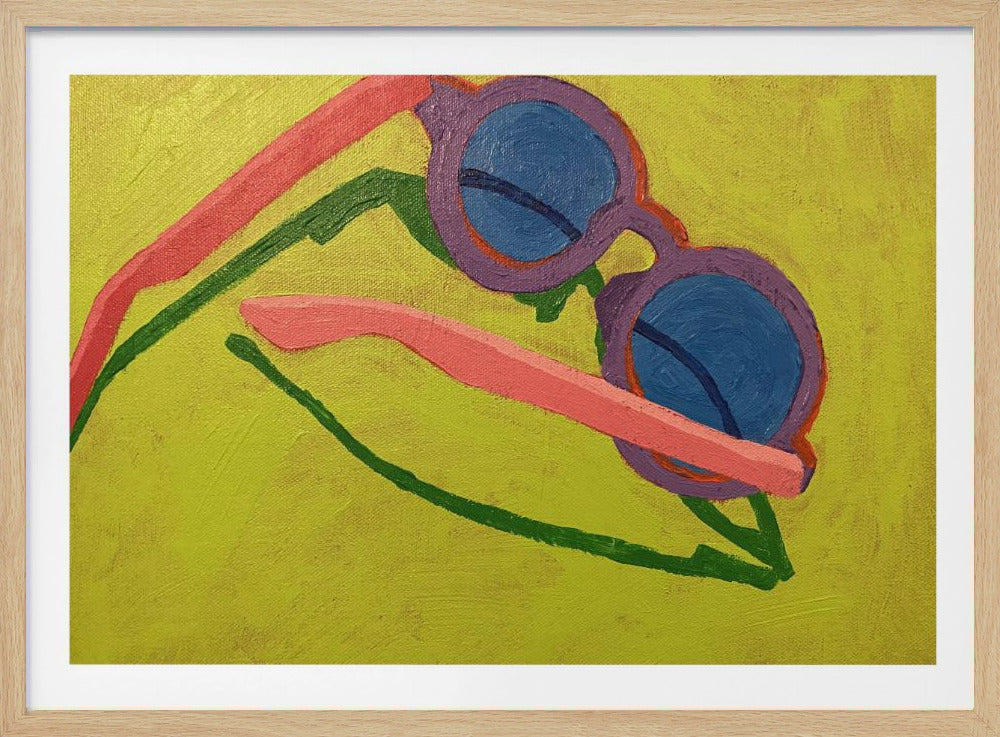 Sunglasses on Yellow Green | Poster