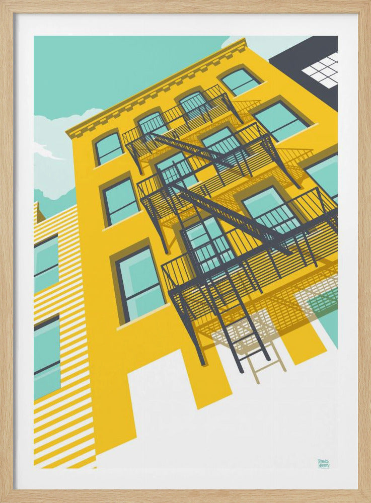 NYC Brooklyn Yellow | Poster