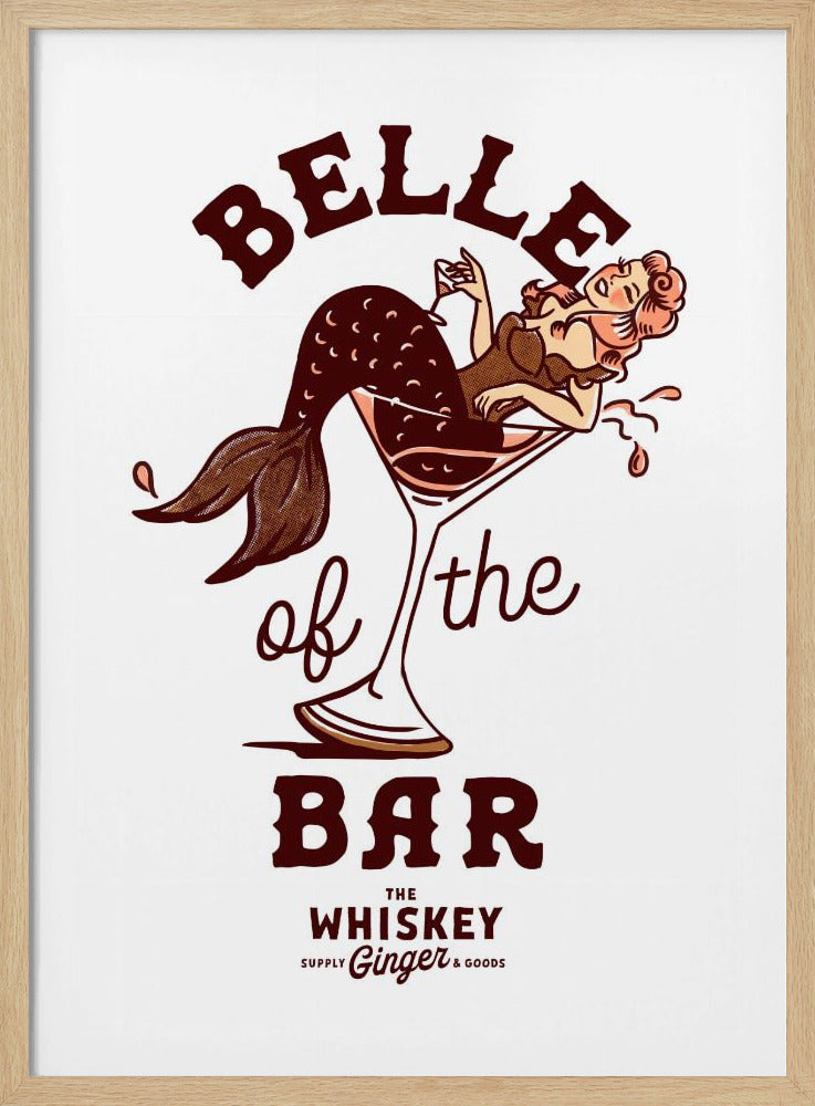 Belle Of The Bar Mermaid Pin Up Art | Poster