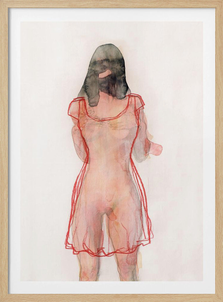 Figure Study (red Dress) | Poster