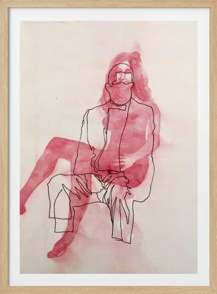 Two Seated Figures | Poster