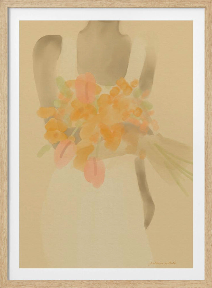 Girl With Orange Flowers | Poster