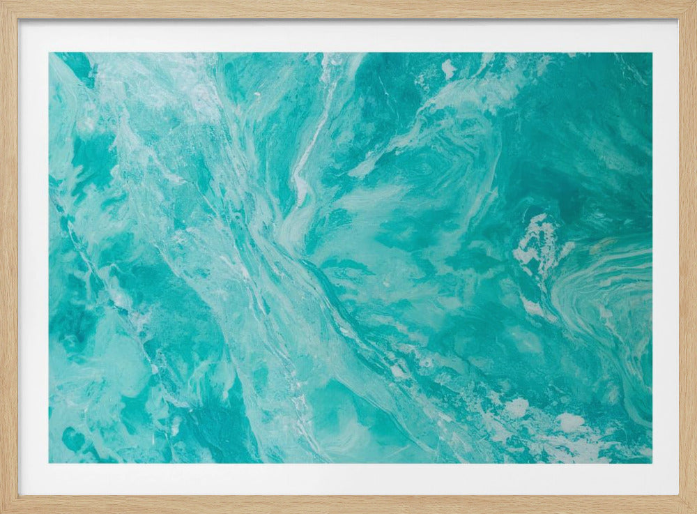 Fluid Movement In Aqua Tones | Poster