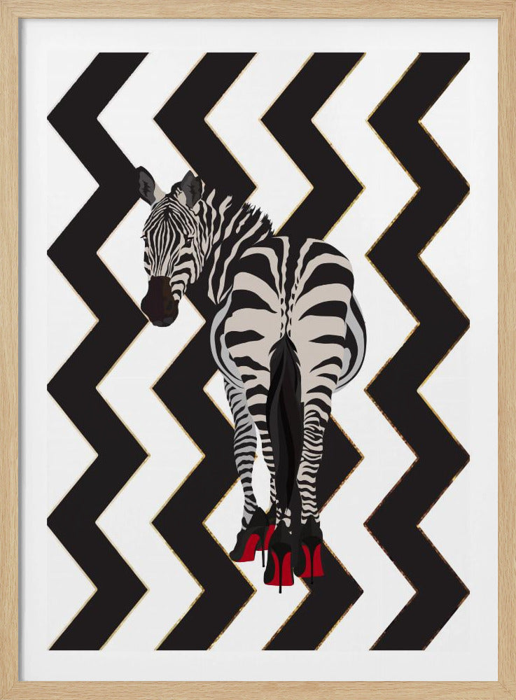 Zebra Heels Zigzag | Poster