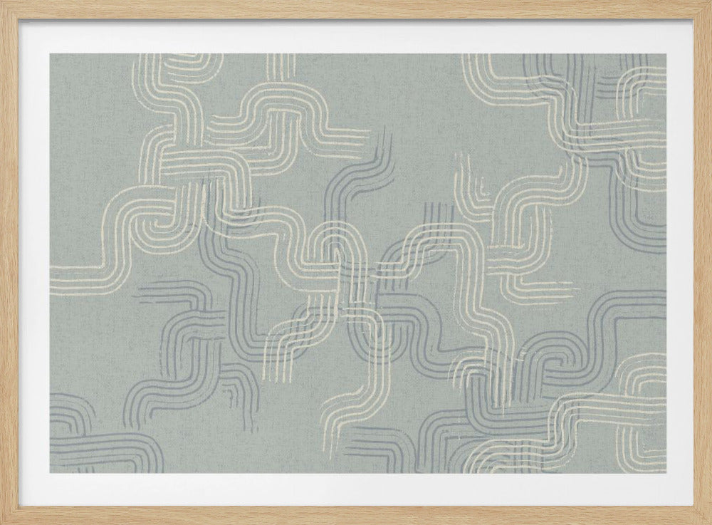 calming essentials traces concrete blue | Poster