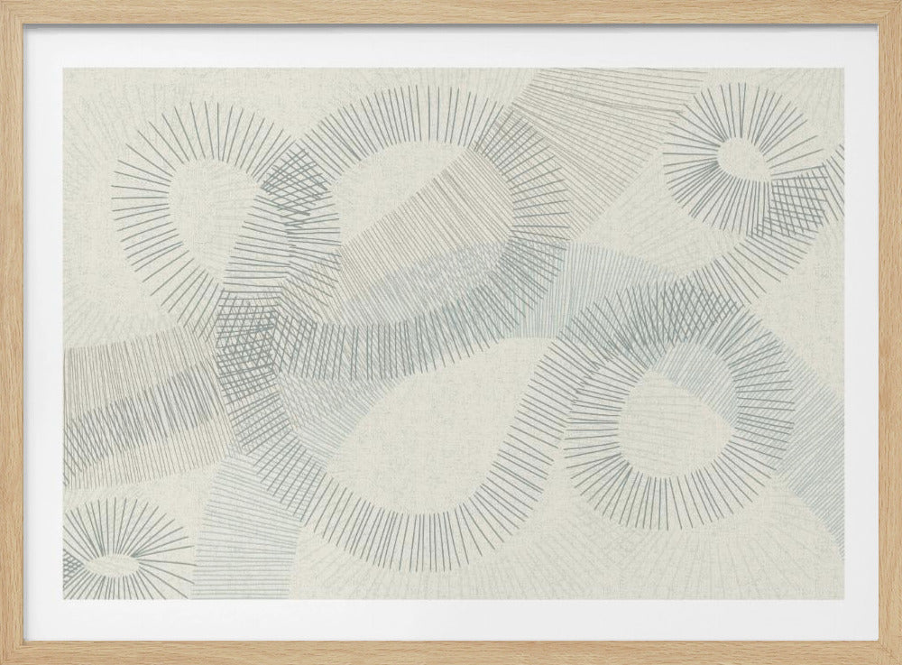 calming essentials Curved Lines blue | Poster