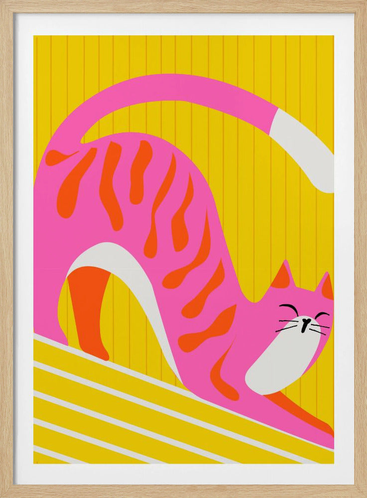 Snoozing Whiskers, Bright Adorable Cat | Poster