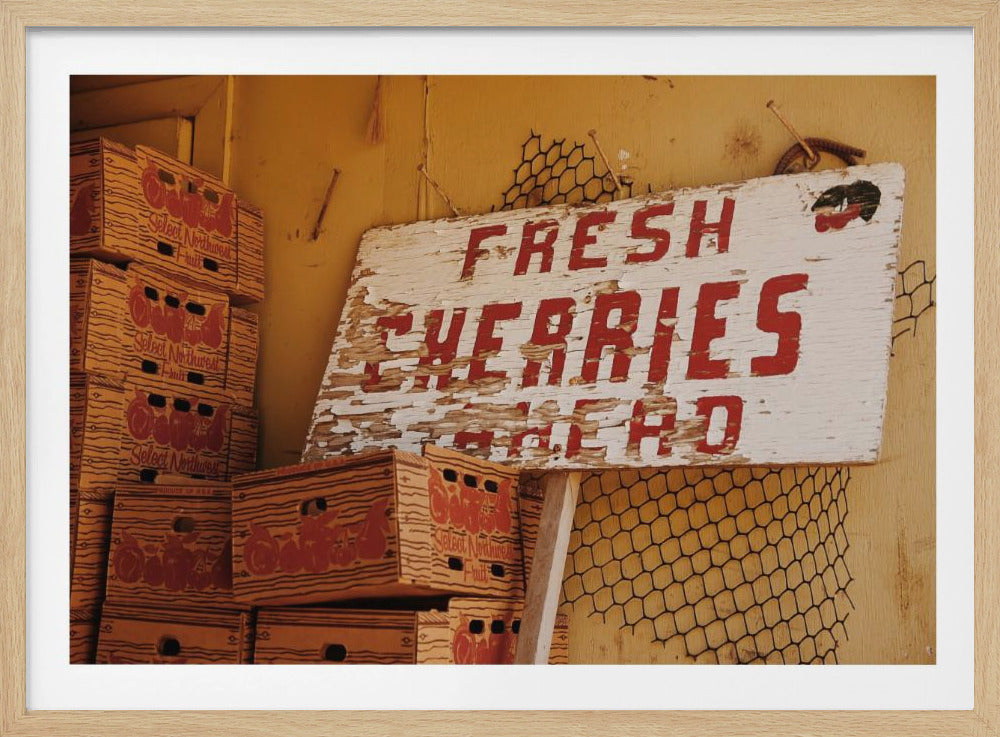 Fresh Cherries Ahead | Poster
