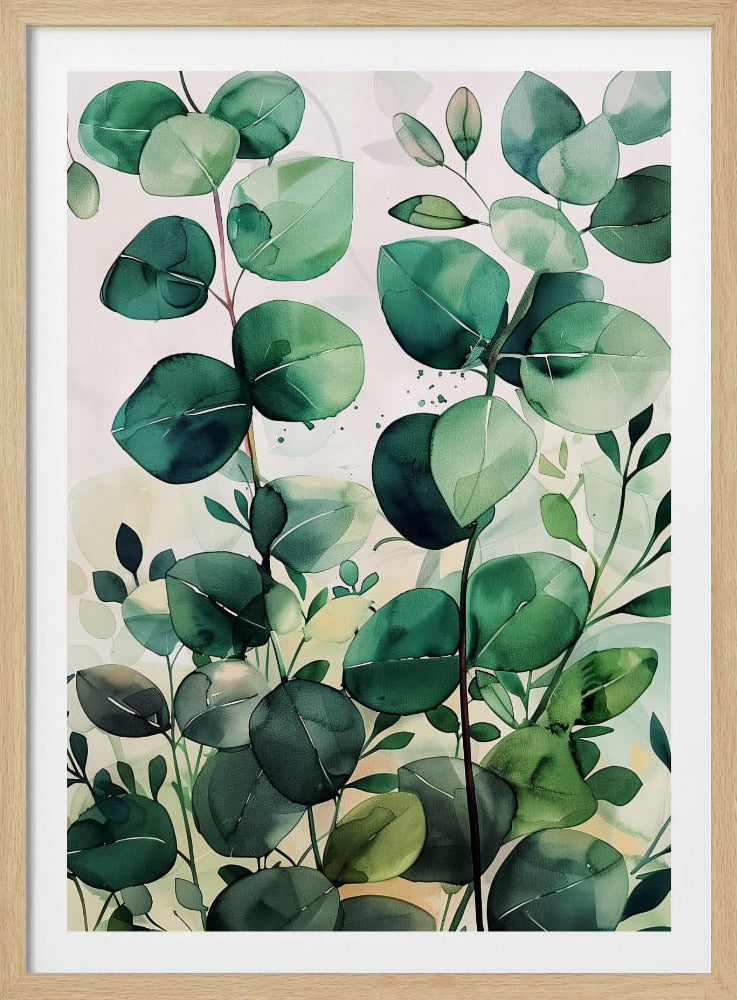 Nature Flowers and Leaves Watercolor Art (5) | Poster
