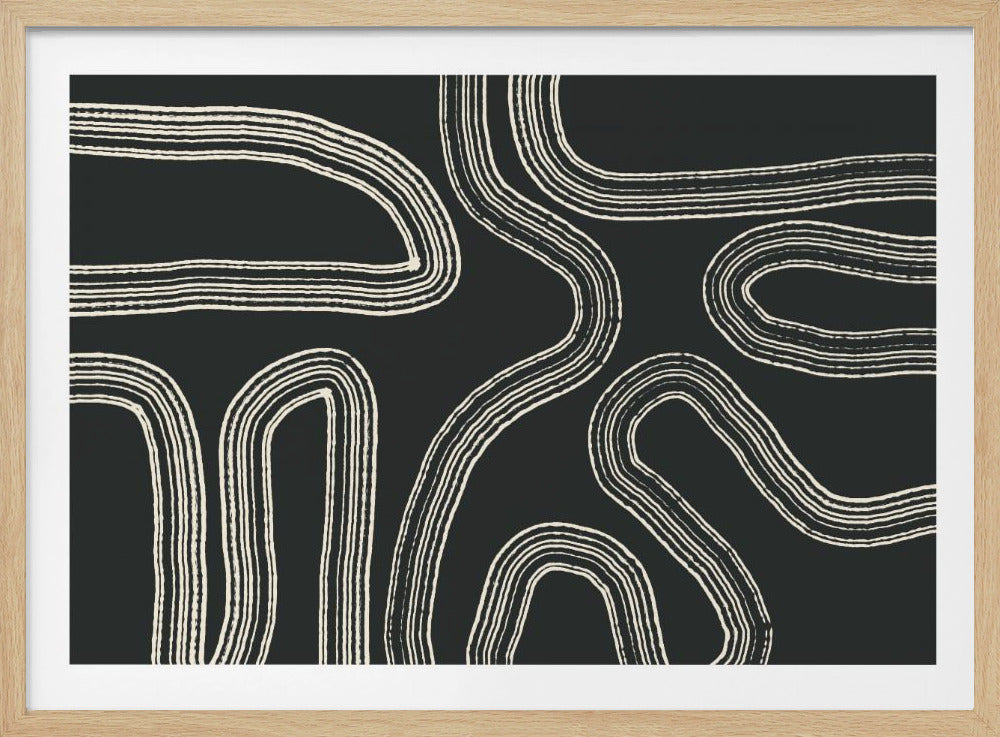 Black and White Line Patterns | Poster