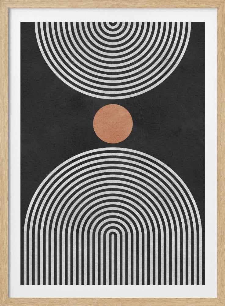 Circles on black background 5 | Poster