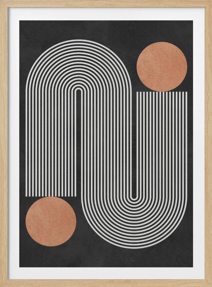 Circles on black background 1 | Poster