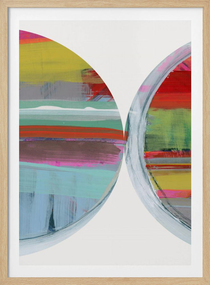 Abstract Stripes & Circles No 2 | Poster